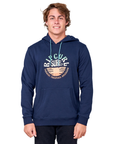 Rip Curl Men's Down The Line Hooded Pop Over Fleece Navy - Booley Galway