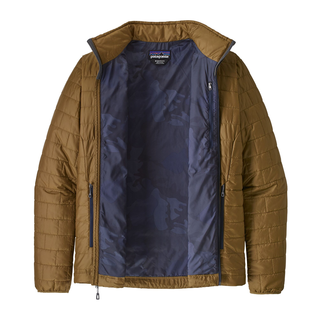 Patagonia Men's Nano Puff Jacket Coriander Brown / River Delta Multi / Smolder Blue - booley Galway