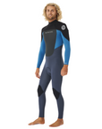 Rip Curl Men's Omega 4/3 Back Zip Steamer Blue - Booley Galway