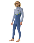 Rip Curl Men's E Bomb 3/2 Zip Free Steamer Blue / Grey - Booley Galway
