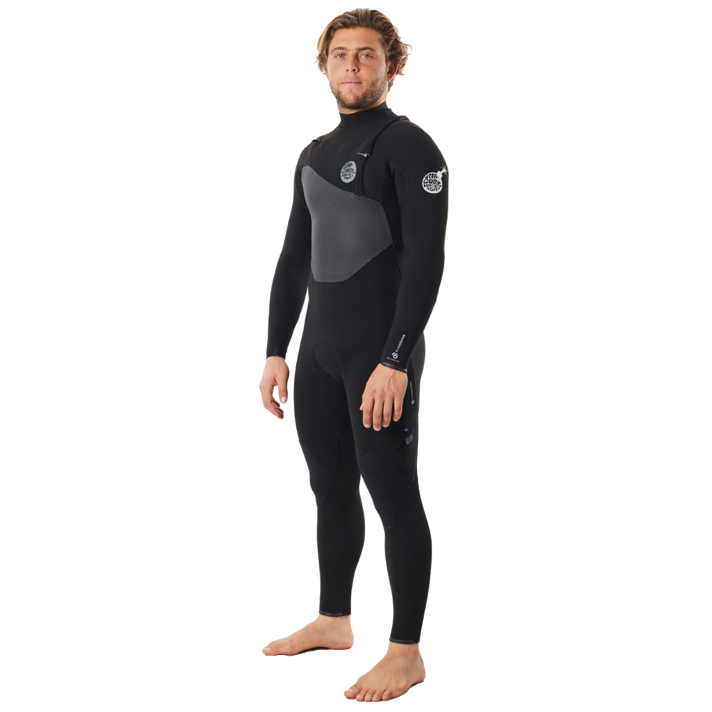 Rip Curl Men's Flashbomb 5/3 Chest Zip Steamer Black - Booley Galway