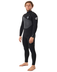 Rip Curl Men's Flashbomb 5/3 Chest Zip Steamer Black - Booley Galway
