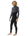 Rip Curl Men's FlashBomb Search 5/3 Zip Free Steamer Charcoal - Booley Galway