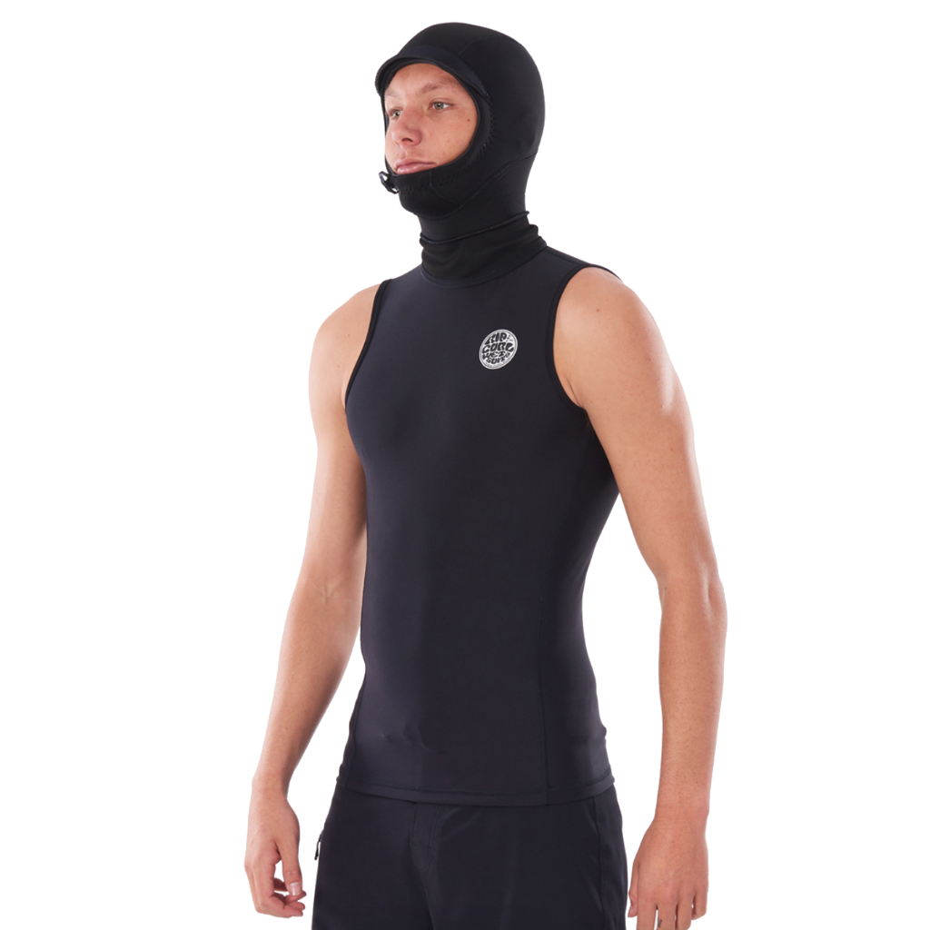 Rip Curl Men's FlashBomb Polypro Hooded Vest Black - Booley Galway