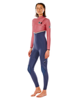 Rip Curl Women E Bomb 3/2 Zip Free Steamer Slate Rose - Booley Galway