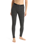 Icebreaker Women's 250 Vertex Leggings Alpine Geo Black / Snow - Booley Galway