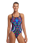 Funkita Women's Diamond Back One Piece Primal Night - Booley Galway