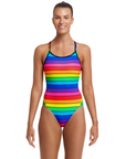 Funkita Women's Diamond Back One Piece Rainbow Racer - Booley Galway