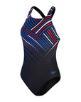 Speedo Women's Digital Printed Medalist Black / Blue - Booley Galway