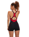 Speedo Women's Panel Legsuit Black / Red - Booley Galway