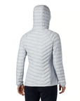 Women's Powder Pass Hybrid Hooded Jacket Cirrus Grey Ferny Ferns Print - Booley Galway