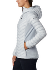Women's Powder Pass Hybrid Hooded Jacket Cirrus Grey Ferny Ferns Print - Booley Galway