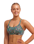 Funkita Women's Eco Hold Steady Crop Top Spring Flight - Booley Galway
