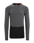 Icebreaker Men's 260 ZoneKnit Merino L/S Crewe Jet Heather / Black - Booley Galway