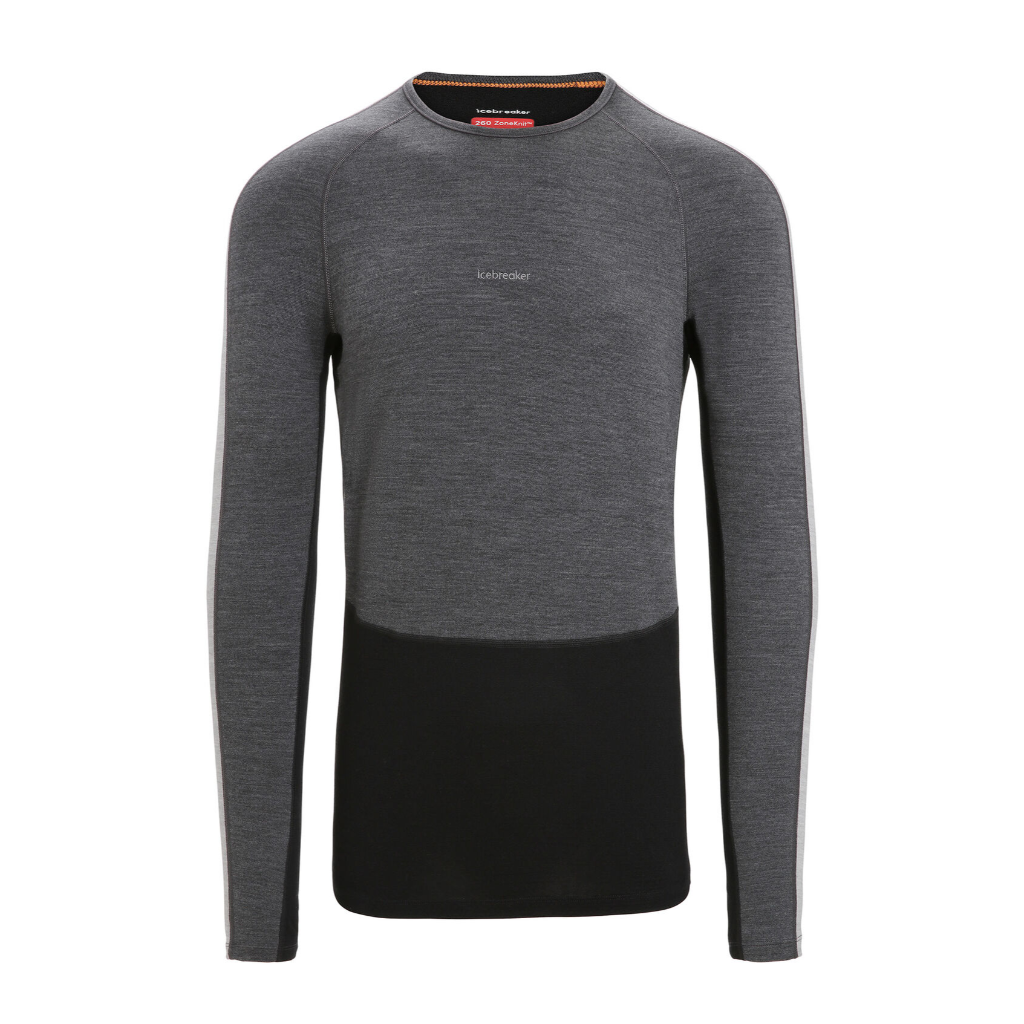 Men's 260 ZoneKnit L/S Crewe - Jet Heather / Black