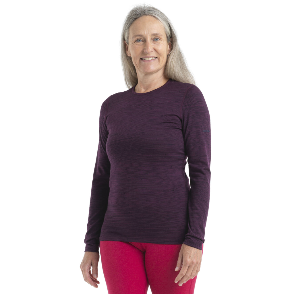 Women's 200 Oasis L/S Crewe Ski Tracks - Nightshade / Midnight Navy