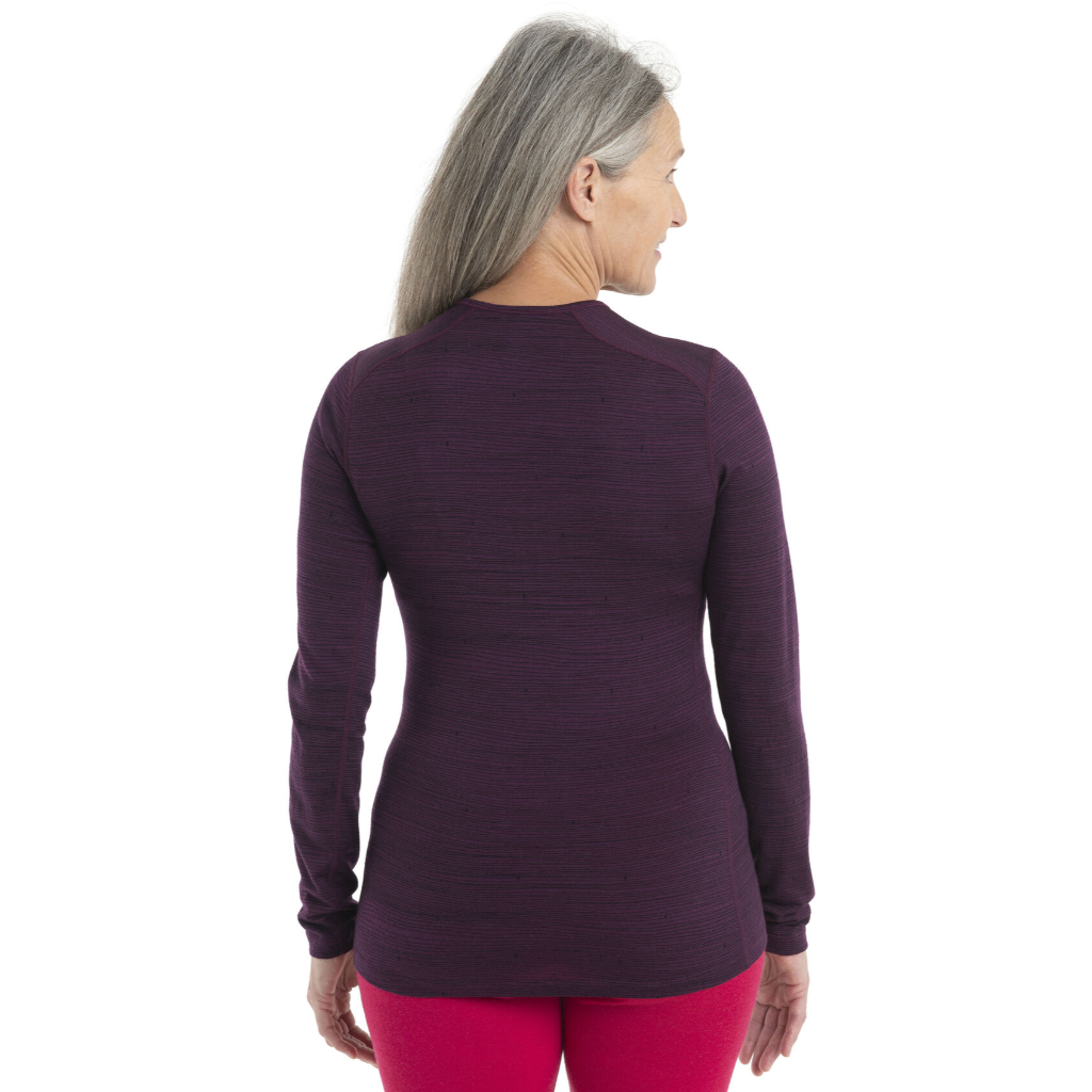 Women's 200 Oasis L/S Crewe Ski Tracks - Crystal / Midnight Navy