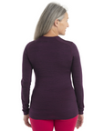 Women's 200 Oasis L/S Crewe Ski Tracks - Crystal / Midnight Navy