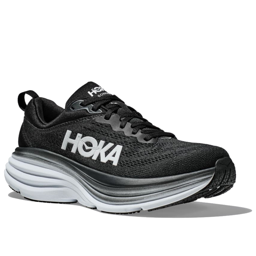 Hoka Women&#39;s Bondi 8 Wide Black / White - Booley Galway