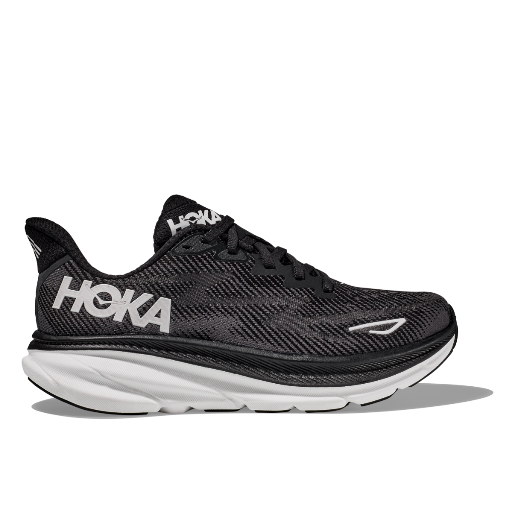 Hoka Women's Clifton 9 Black / White - Booley Galway