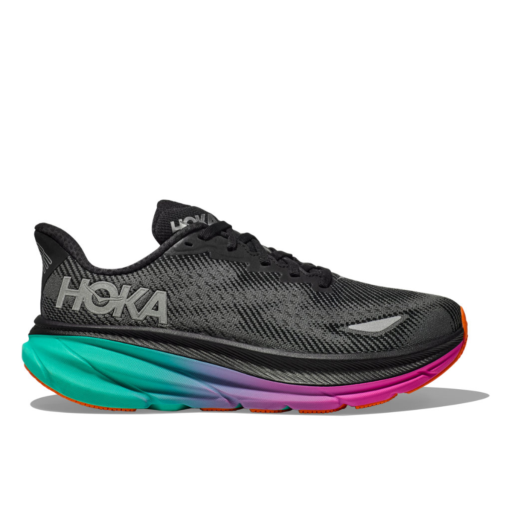 Hoka Men's Clifton 9 GTX Black / Electric Aqua - Booley Galway