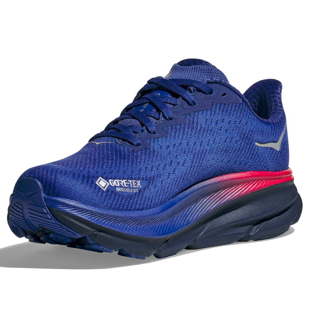 Hoka Women&#39;s Clifton 9 GTX Dazzling Blue / Evening Sky - Booley Galway