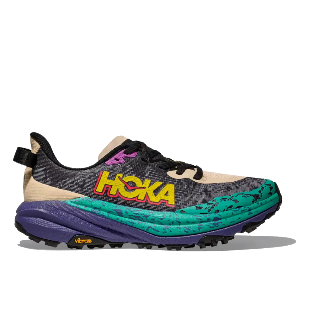 Hoka Men&#39;s Speedgoat 6 Oatmeal / Mountain Iris - Booley Galway
