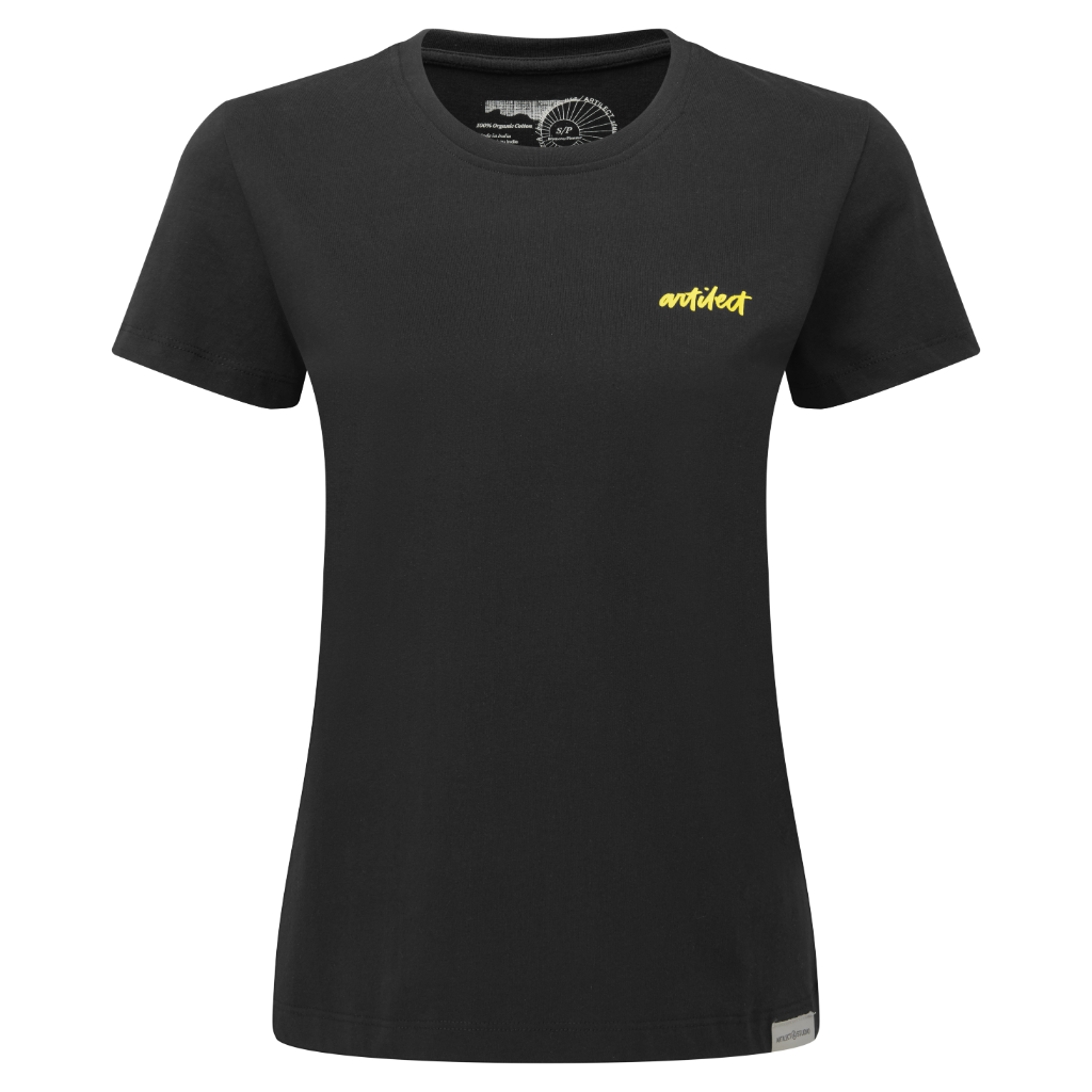 Women's Artilect Script Tee - Black