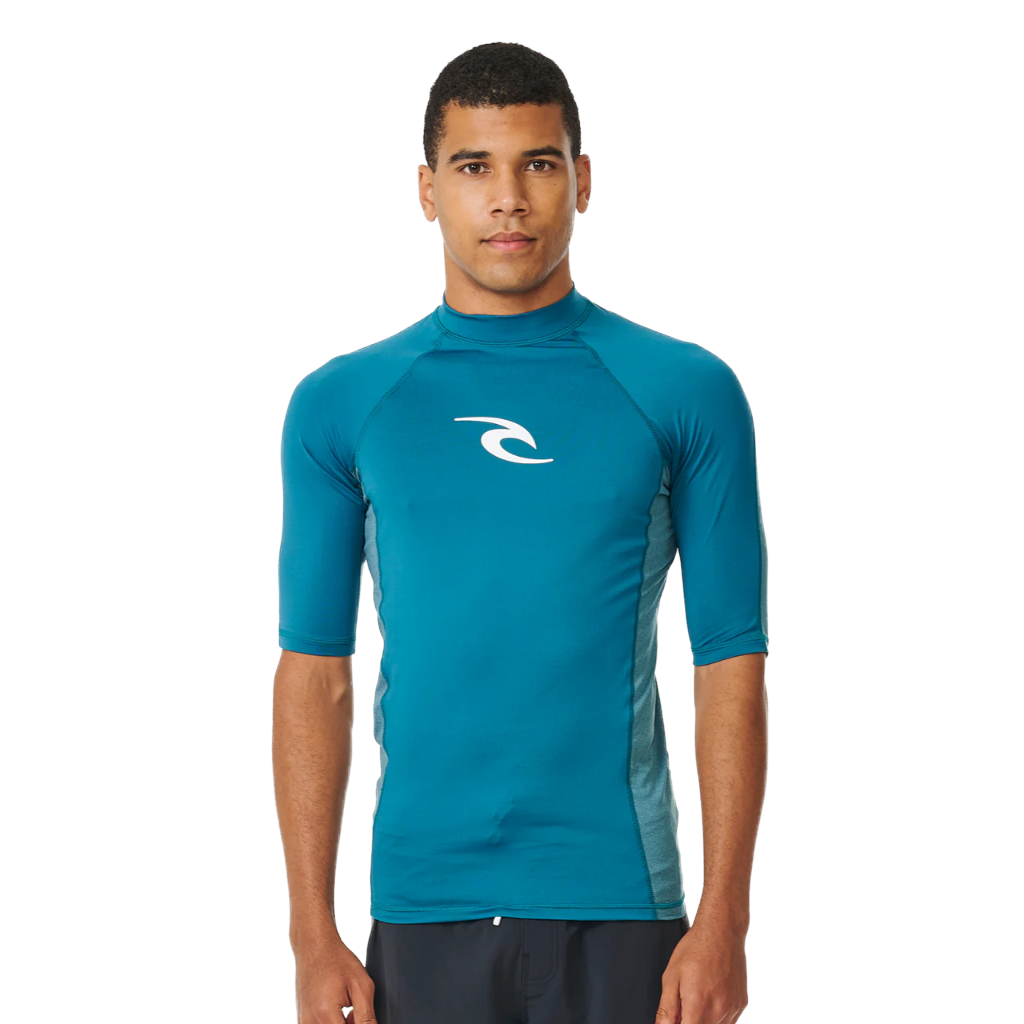 Men's Waves UPF Perf S/S Rash Vest - Deep Ocean