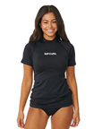 Rip Curl Women's Classic Surf S/S UPF Rash Vest Black - Booley Galway