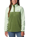 Columbia Women's Benton Springs 1/2 Snap Pullover Canteen / Sage Leaf - Booley Galway