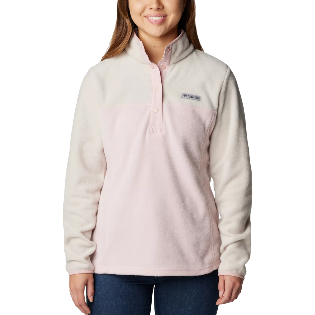 Columbia Women&#39;s Benton Springs 1/2 Snap Pullover Dusty Pink / Dark Stone / Dusty Pink - Booley Galway