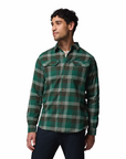 Columbia Men's Flare Gun Stretch Flannel Shirt Rain Forest Trails Edge Plaid - Booley Galway