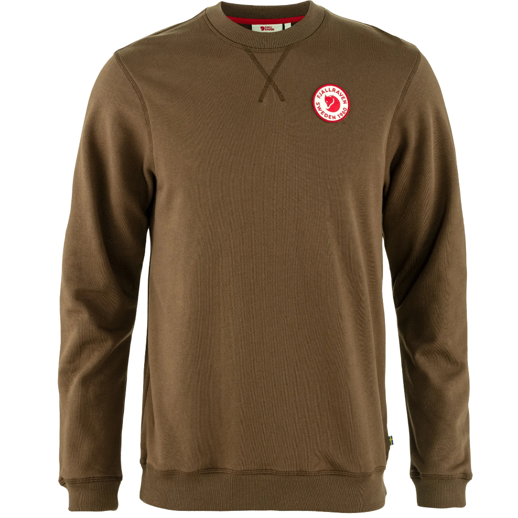 Fjallraven Men's 1960 Logo Badge Sweater Dark Oak - Booley Galway