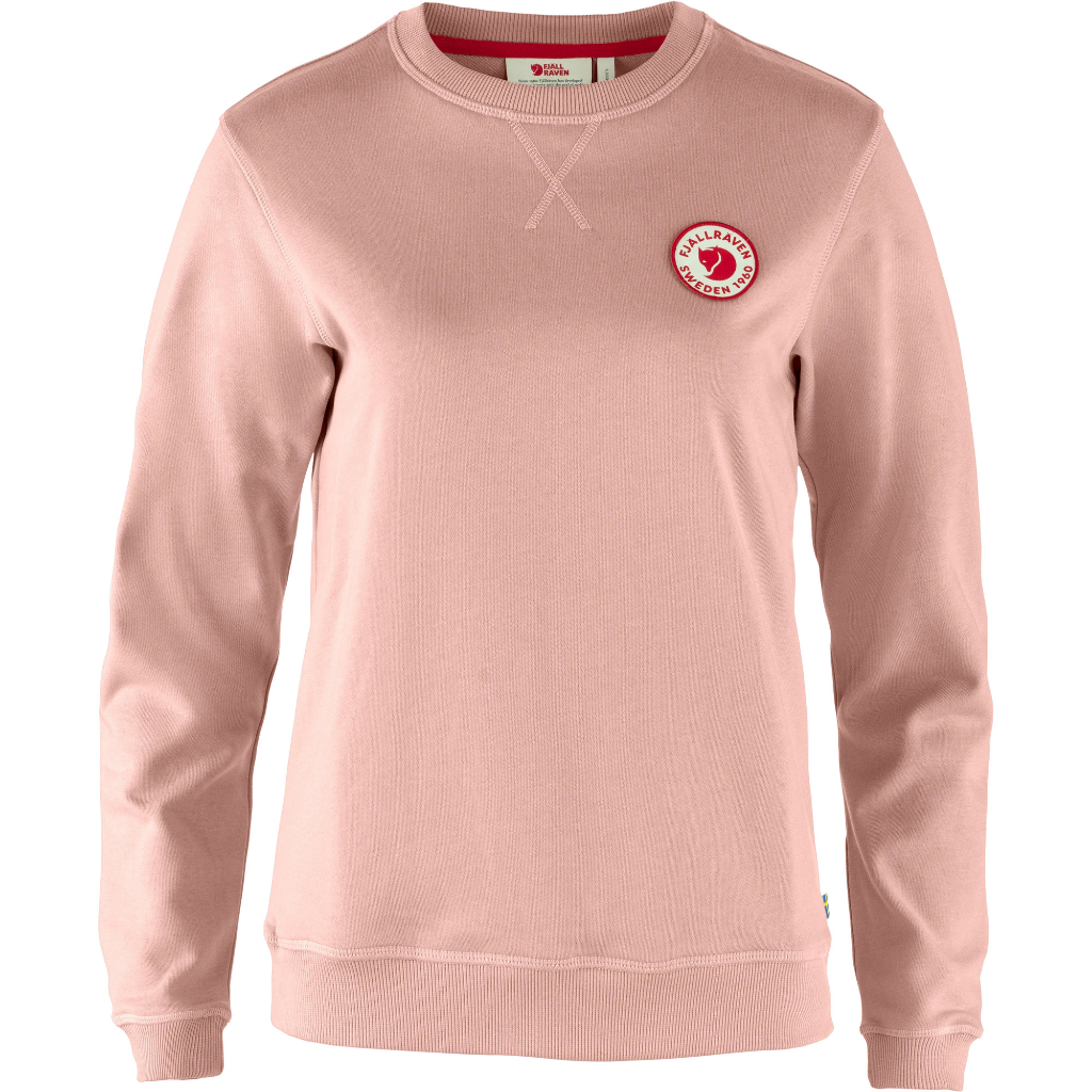 Fjallraven Women's 1960 Logo Badge Sweater Chalk Rose - Booley Galway