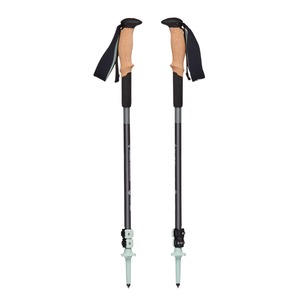 Pursuit Shock Trekking Poles - Steel Grey / Foam Green