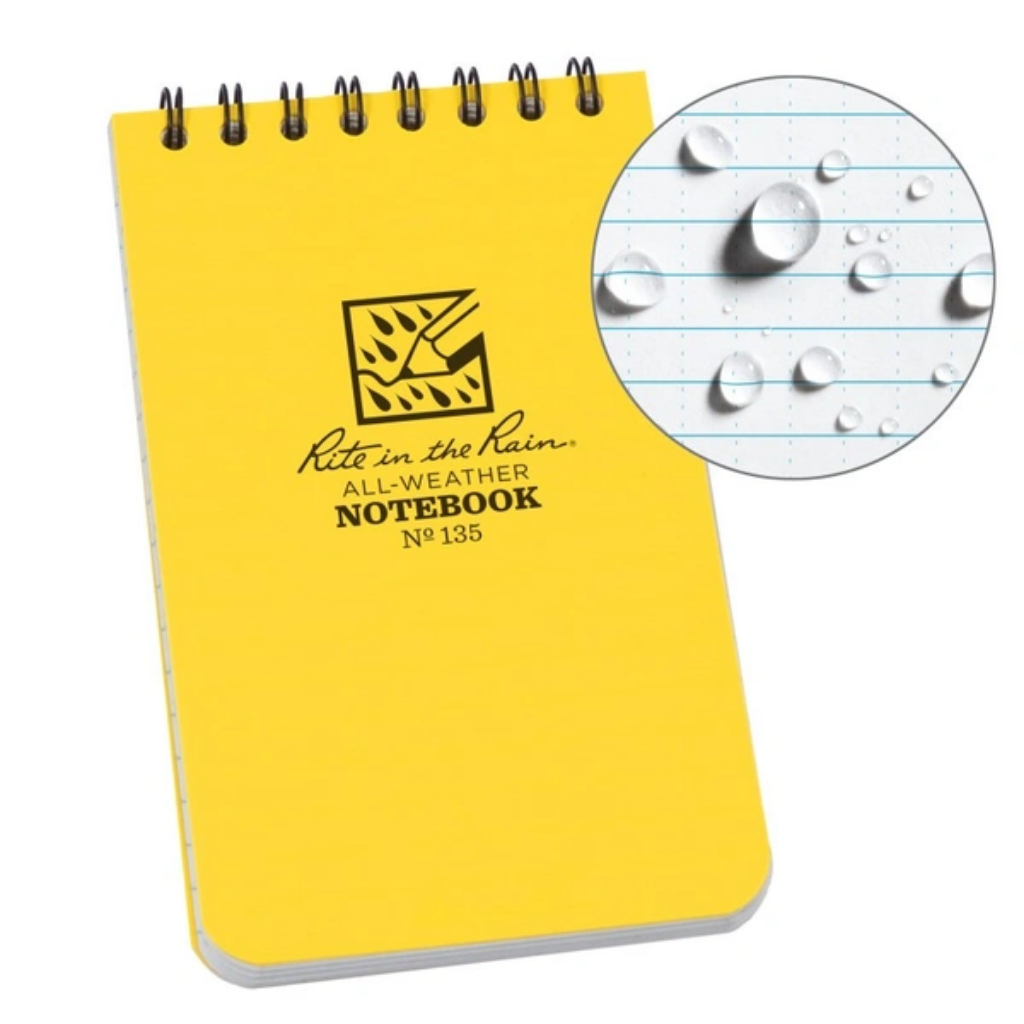 Top Spiral Notebook 3 x 5 in - No 135 Yellow / White Paper