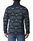 Columbia Men's Sweater Weather II 1/2 Zip Printed Fleece Collegiate Navy Checkered Peaks Print - Booley Galway