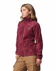 Columbia Women's Benton Springs Printed Full Zip Rich Wine Flowfalls - Booley Galway
