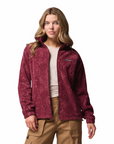 Columbia Women's Benton Springs Printed Full Zip Rich Wine Flowfalls - Booley Galway