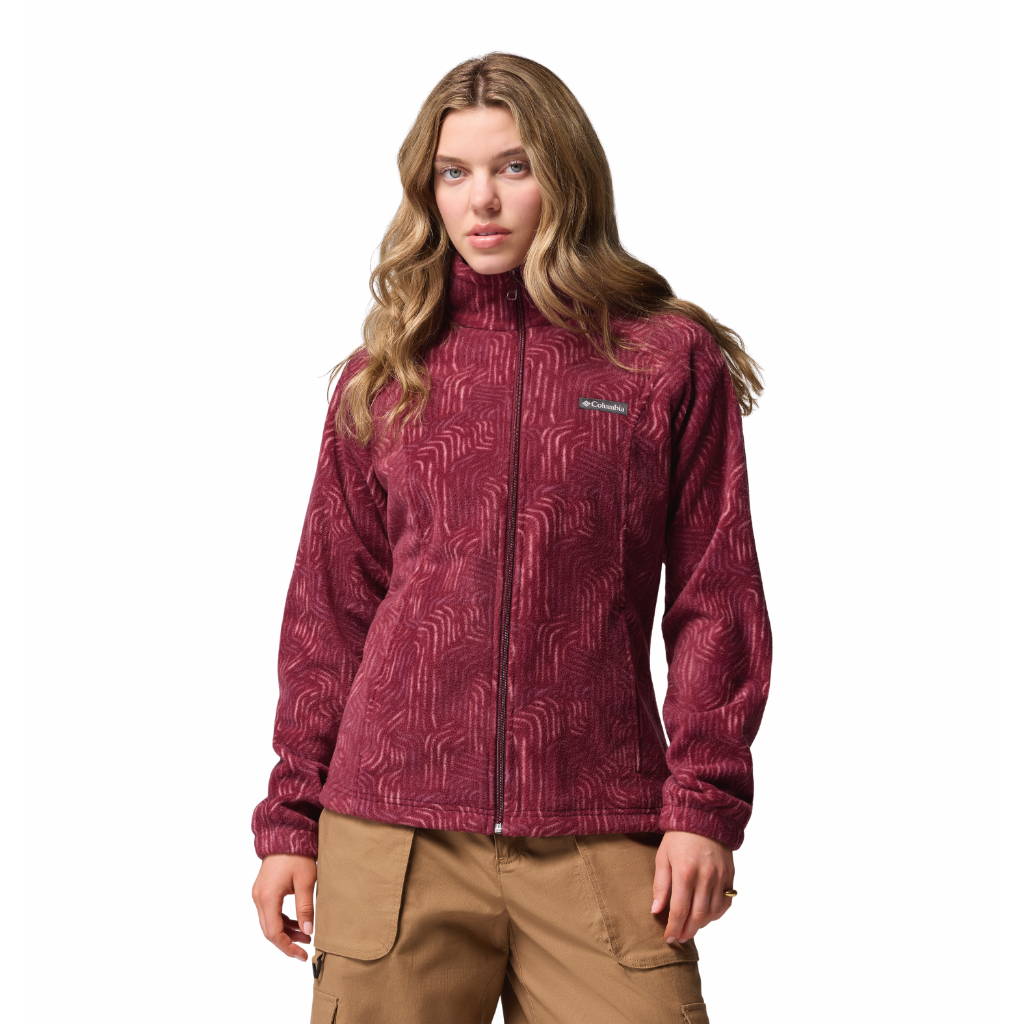 Women's Benton Springs Printed Full Zip - Rich Wine Flowfalls