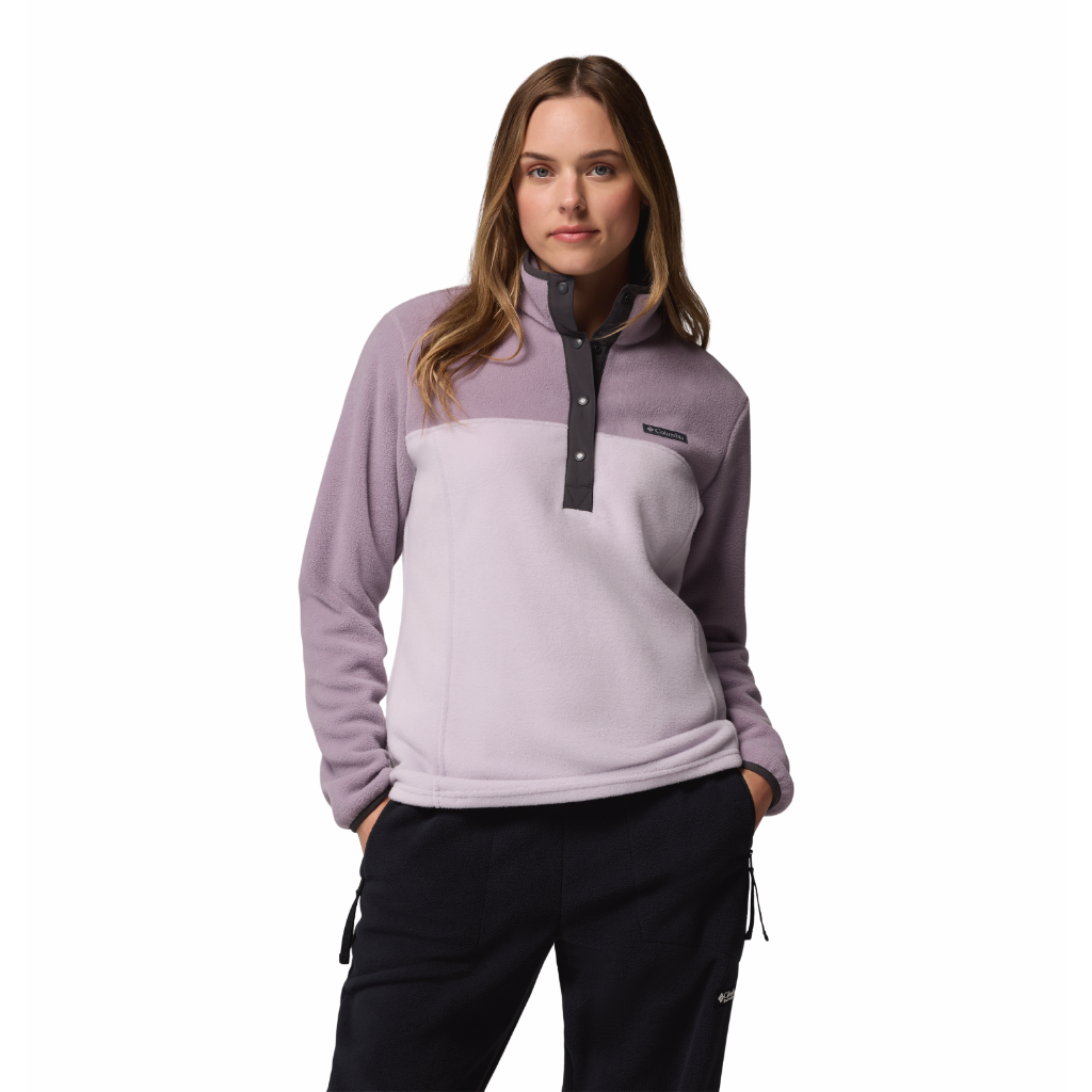 Columbia Women's Benton Springs 1/2 Snap Pull Over II Lavender Pearl / Shale Purple / Shark - Booley Galway