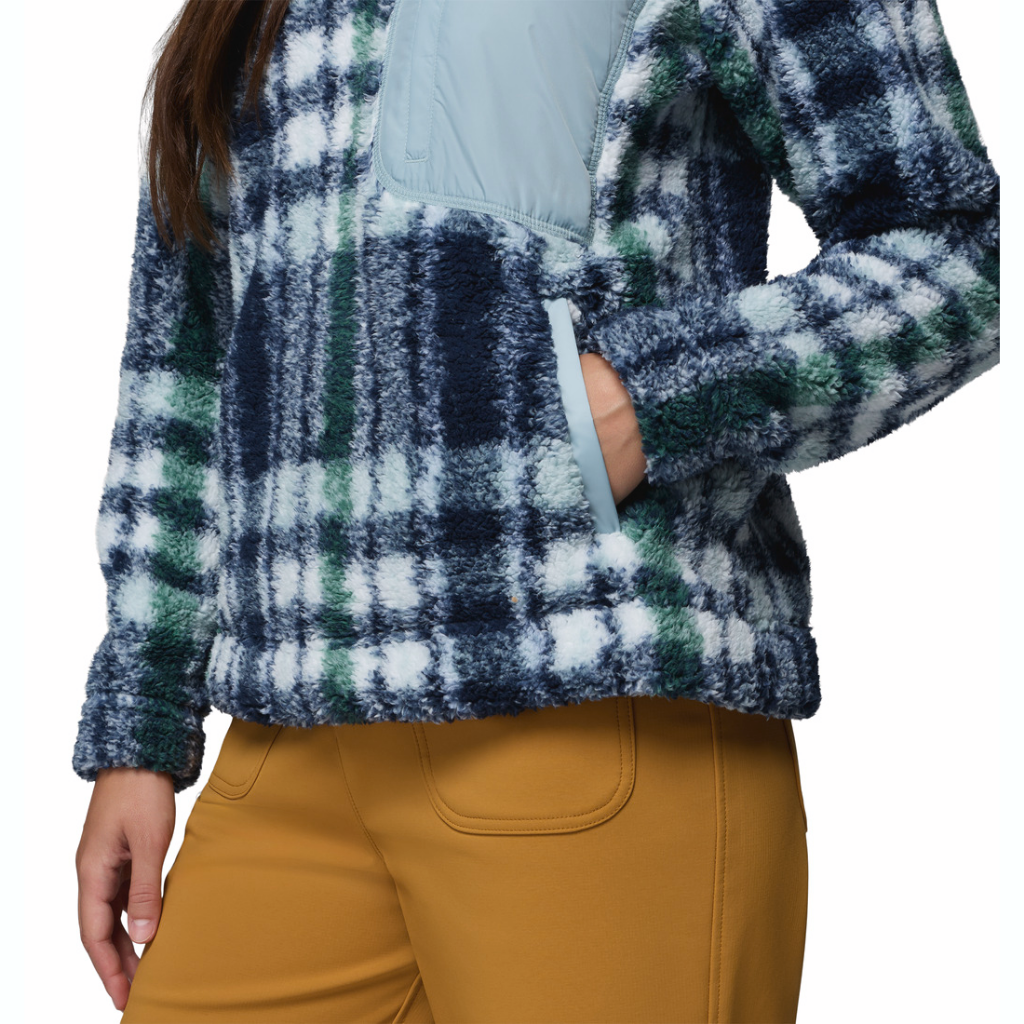 Columbia Women's West Bend 1/4 Zip II Crushed Blue Herringplaid - Booley Galway
