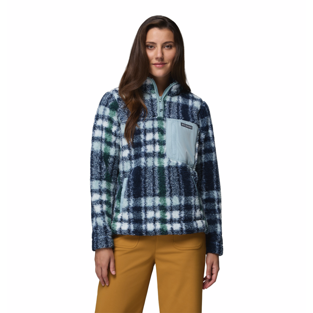 Columbia Women's West Bend 1/4 Zip II Crushed Blue Herringplaid - Booley Galway