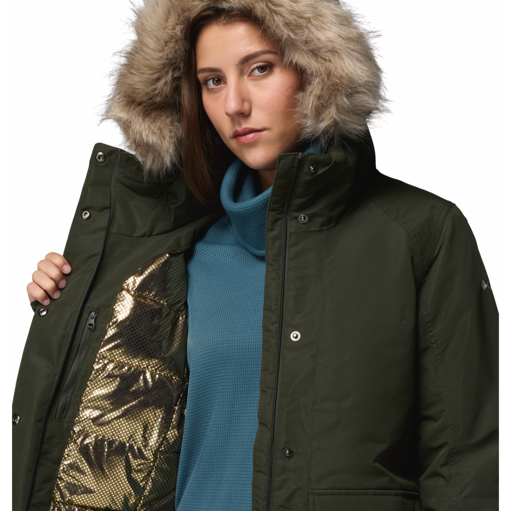Columbia Women's Little Si II Insulated Parka Greenscape - Booley Galway
