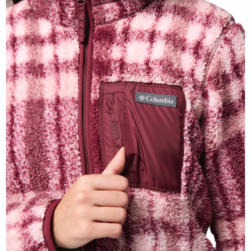 Columbia Women's West Bend Print Full Zip II Rich Wine / Herringplaid - Booley Galway