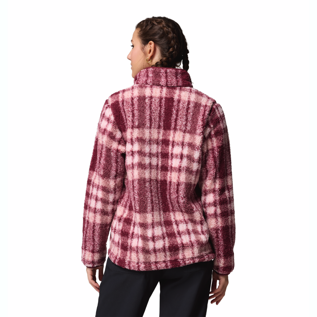 Columbia Women's West Bend Print Full Zip II Rich Wine / Herringplaid - Booley Galway