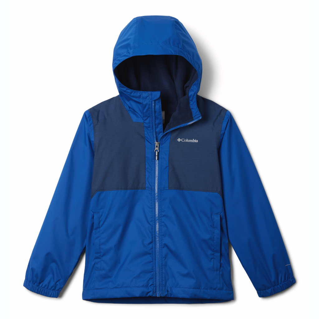 Kids Rainy Trails II Fleece Lined Jacket - Boys - Mountain Blue / Collegiate Navy Slub