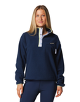 Columbia Women's Helvetia Cropped 1/2 Snap Collegiate Navy - Booley Galway