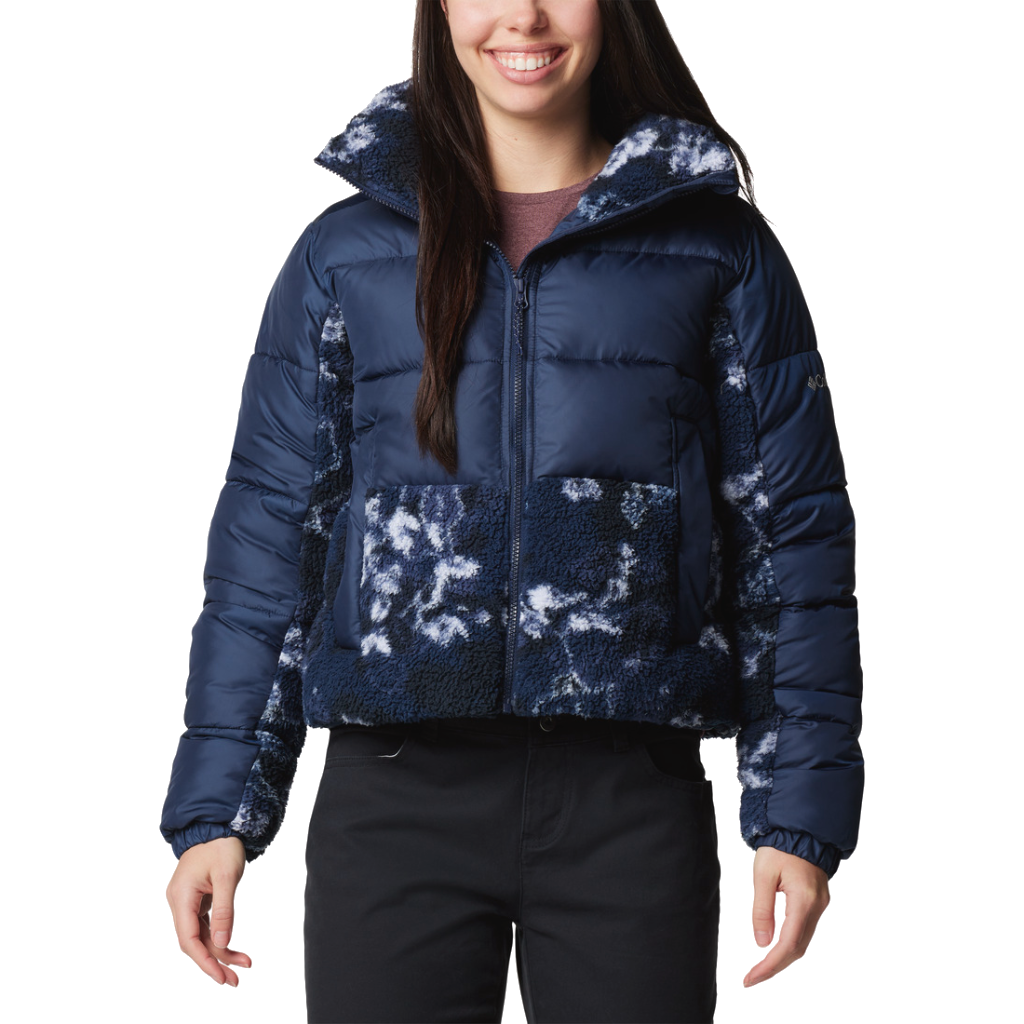 Women's Leadbetter Point II Print Sherpa Hybrid - Collegiate Navy
